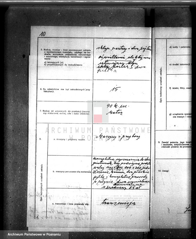 Obraz 15 z jednostki "Zatwierdzenie zakładu przemysłowego młyna Firmy Czyżowski w Śmiglu"