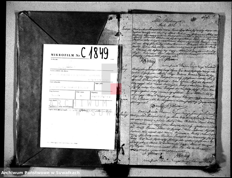 image.from.unit.number "Duplikat Urodzonych, Zaślubionych i Umarłych Żydów w Okręgu Łoździeje w 1852 roku."