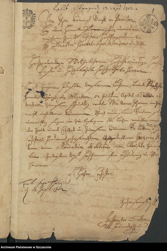 image.from.unit.number "Administrator des Fränkel- und Dörrren-Lehns zu Stargard gegen Gregorius Peßke und Kaufmann Jakob Pauli wegen Schulforderung"