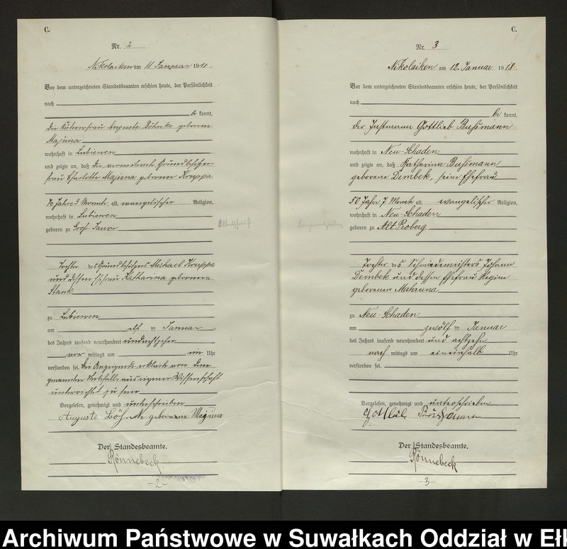 image.from.unit.number "Sterbe=Haupt=Register des Königlichen Preussischen Standes-Amtes Nikolaiken Kreis Sensburg"