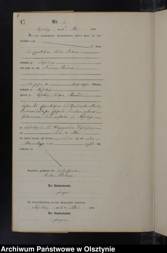 image.from.unit.number "Sterbe-Neben-Register Nr 1 - 11"