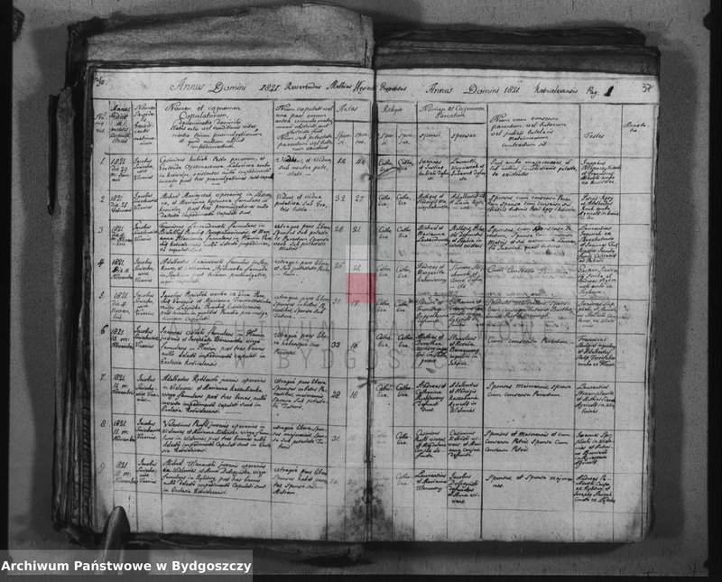 image.from.unit.number "Duplicate der Kirchen Bücher von Kościelec"