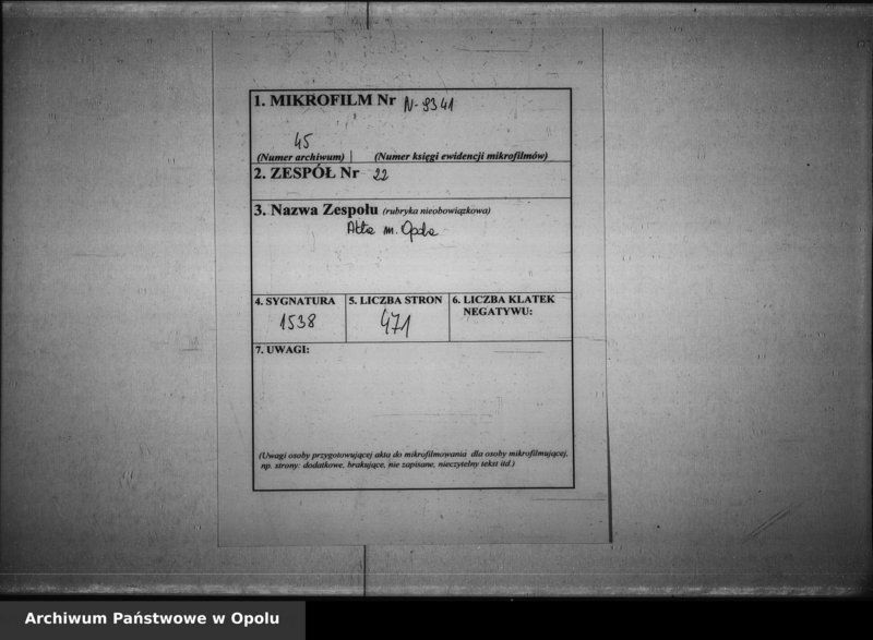Obraz 2 z jednostki "Acta des Magistrats zu Oppeln betreffend die Erstattung der Zeitungsberichte de anno 1851- 1866"