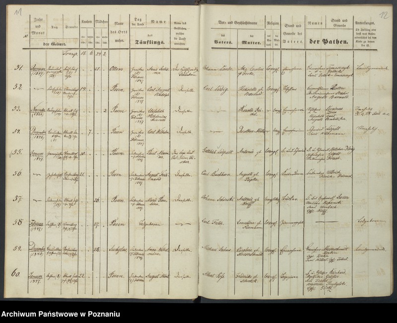 Obraz 9 z jednostki "[Akta urodzeń i chrztów, zapowiedzi i ślubów, zgonów i pogrzebów]"