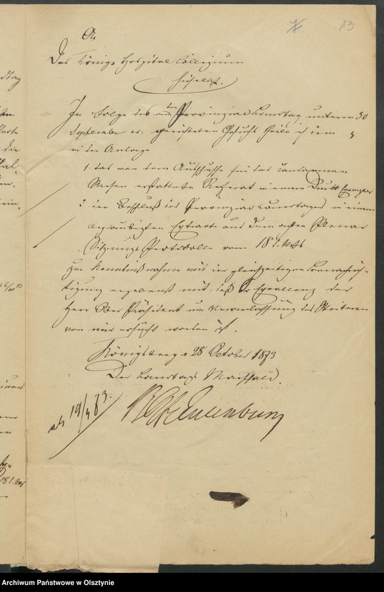 image.from.unit.number "Acta des 21ten Provinzial-Landtages der Stände des Königreichs Preußen. Die Aufhebung der vom hiesigen Königs Hospital in der Stadt Koenigsberg [Królewiec] erhobenen Haus Collecten"