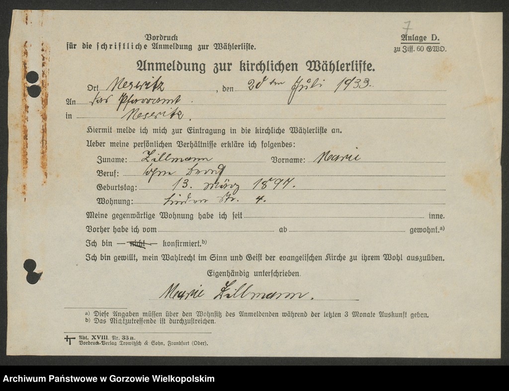 image.from.unit.number "Anmeldungen zur Wählerliste. Band III"