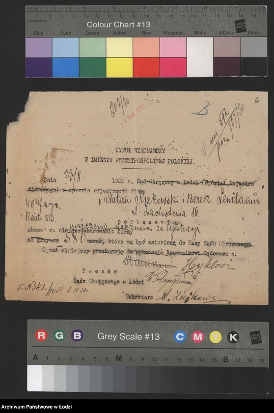 Obraz 8 z jednostki "Natan Krakowski i Berek Levitanus- farbiarnia i nawijanie nici"