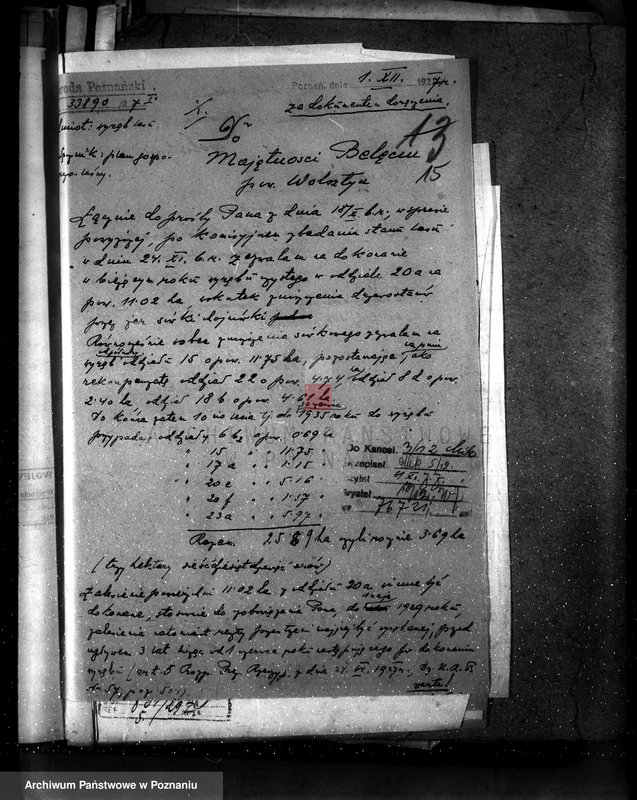 image.from.unit.number "Majętność leśna Belęcin powiat wolsztyński"