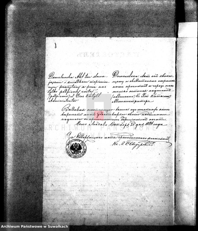 image.from.unit.number "Dokumenty k aktam brakosočetavšichsja Sejneskago Rimsko-Katoličeskago Prichoda za 1885 g"