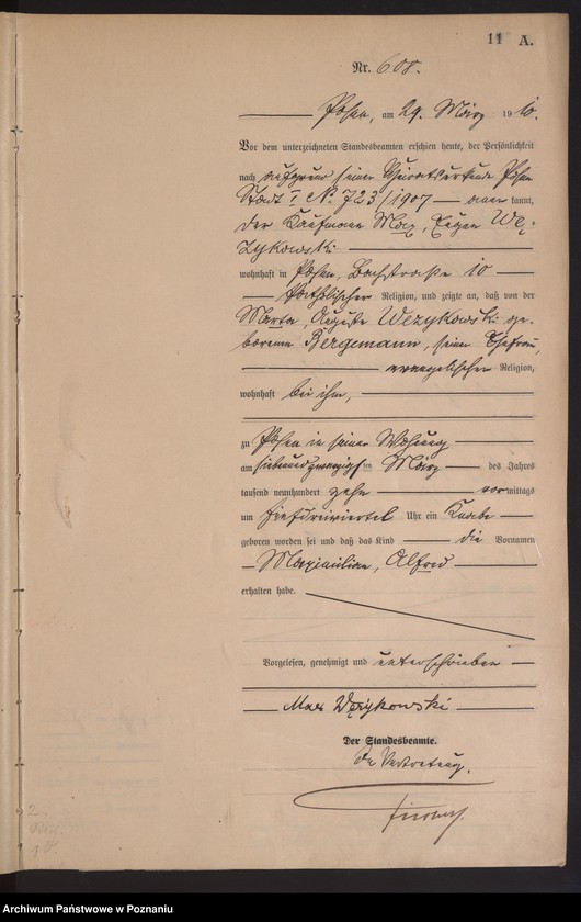 Obraz 12 z jednostki "[Rejestr główny urodzeń]"