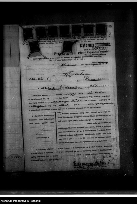 Obraz 13 z jednostki "Zatwierdzenie zakładu przemysłowego /tartaku/ Aleksego Fuhrmanna w Nowejwsi powiat wolsztyński"