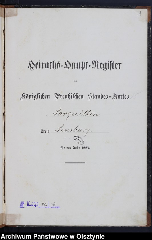 image.from.unit.number "Heiraths-Haupt-Register Nr 1 - 19"