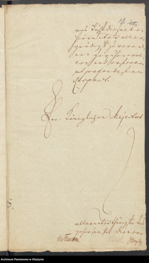 image.from.unit.number "In S. [Sachen] des Erbpächters der Rastenburgischen Hospital Huben zu Mulack [Muławki] Michael Lemcke wegen erlittenen Mißwachses und gebethener Zins=Erlaßung"