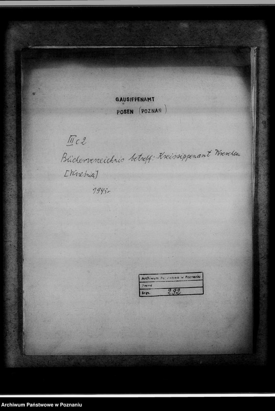 Obraz 4 z jednostki "Bücherverzeichnis betreff: Kreissippenamt Wreschen [Września]"