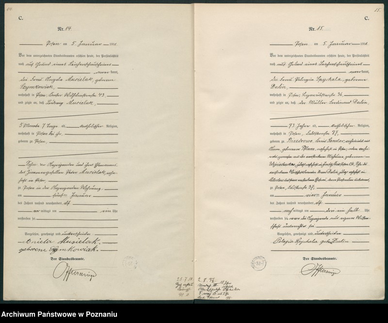 Obraz 10 z jednostki "Księga miejscowa zgonów tom I [Rejestr główny zgonów]"