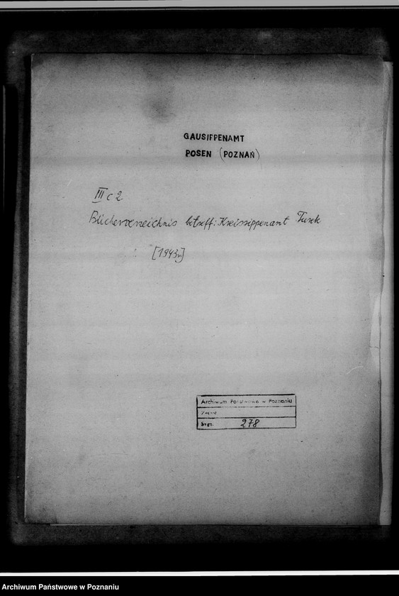 Obraz 4 z jednostki "Bücherverzeichnis betreff: Kreissippenamt Turek"