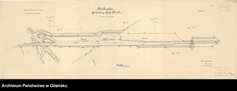 image.from.unit.number "Eisenbahn Direktionsbezirk Danzig. Strecke: Hohenstein - Berent. Streckenplan. Gemarkung Gross Klinsch. Zustand vom März 1908. Blatt 4"