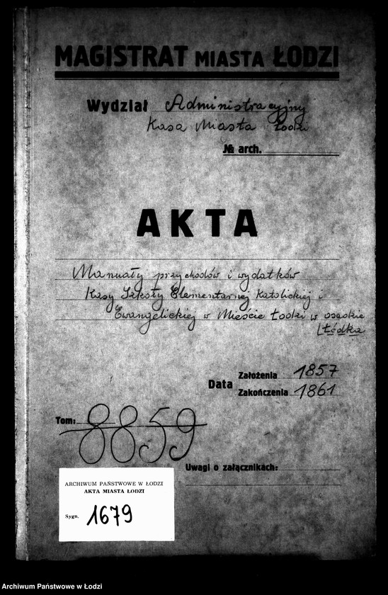 Obraz 4 z jednostki "Manuały przychodu i wydatku kasy szkoły elementarnej katolickiej i ewangelickiej w mieście Łodzi na przedmieściu Łódka"