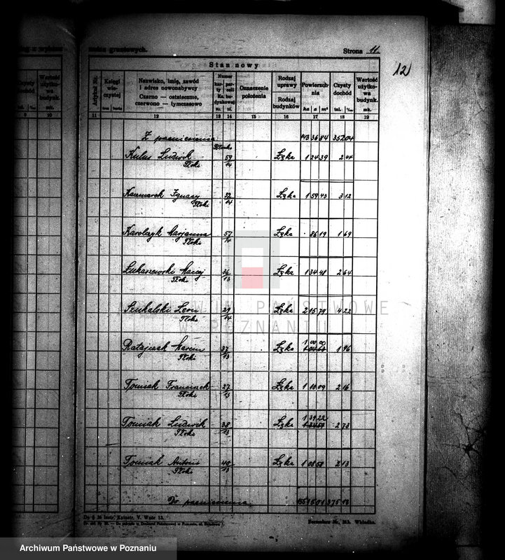 Obraz 16 z jednostki "Wykaz nabywców i powierzchni parcelacji majątku Gościeszyn powiatu wolsztyńskiego"