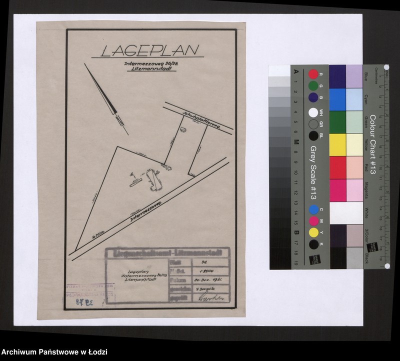 Obraz 1 z jednostki "Lageplan Intermezzoweg 26/28 Litzmannstadt"