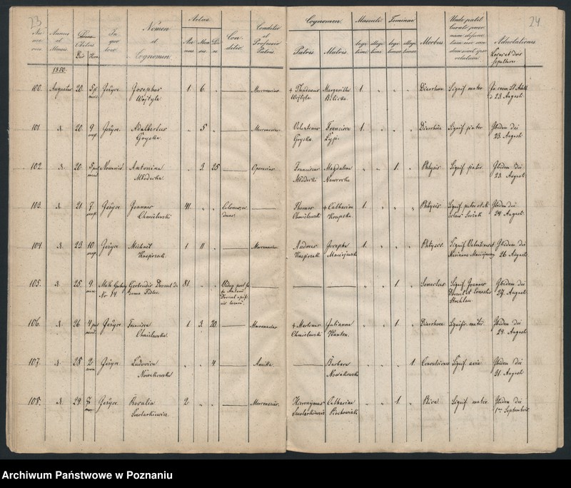 Obraz 14 z jednostki "Księga zgonów"