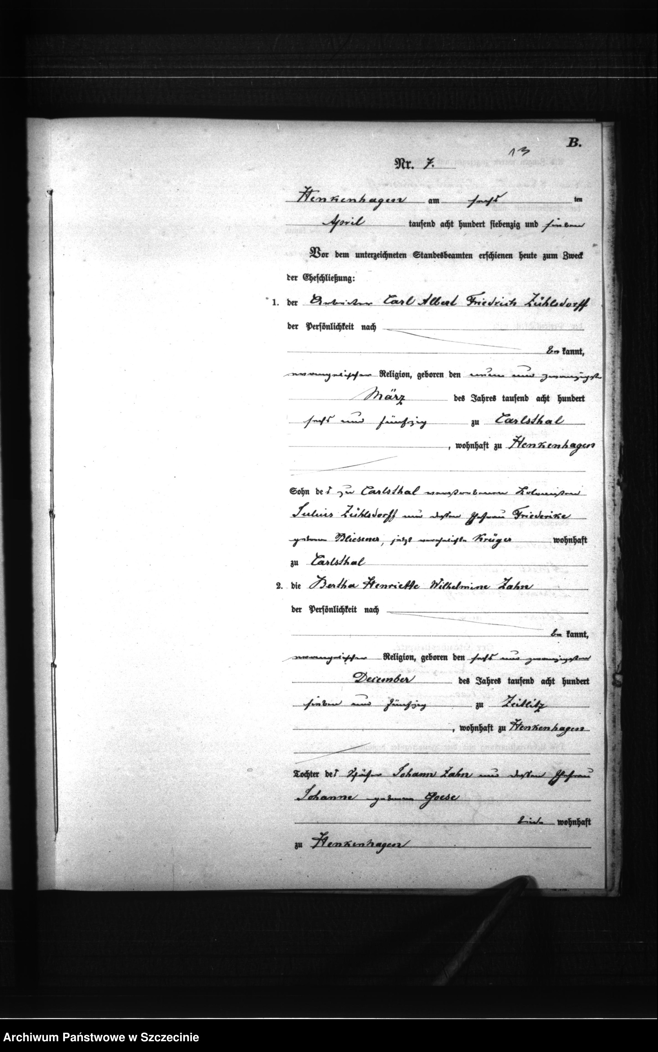 Skan z jednostki: Heiraths-Register (Neben-Register)