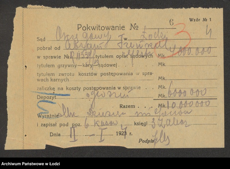 Obraz 6 z jednostki "Abram Icek Frenkiel - drobna sprzedaż manufaktury bawełnianej"