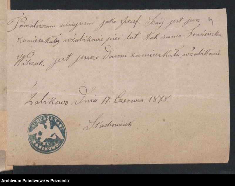 Obraz 6 z jednostki "Acta betreffend die Schrieftstücke nur §§ 28 bis 38,43,45 bis 50,55,65 und 66 der Reichsgesetz vom 6 Januar 1875 zum Heiraths -Register"