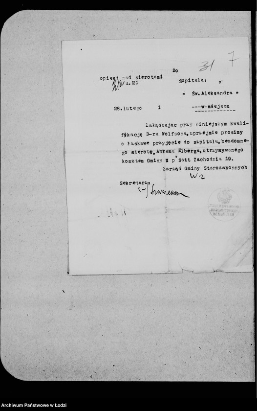 Obraz 7 z jednostki "Opieka nad sierotami"