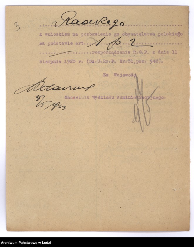 Obraz 5 z jednostki "Nadanie obywatelstwa 2060-8430, 222-429"