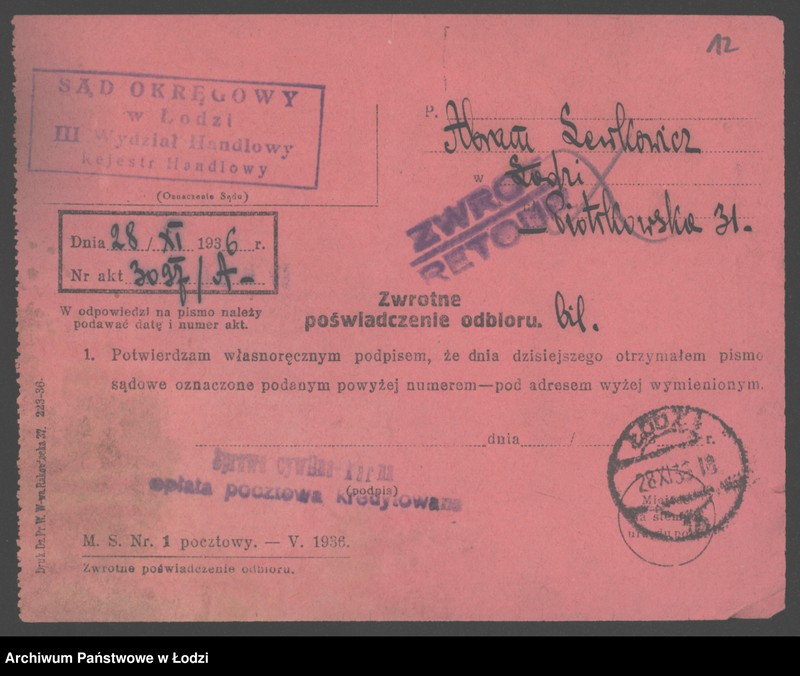 Obraz 14 z jednostki "Abram Lewkowicz- sprzedaż manufaktury"