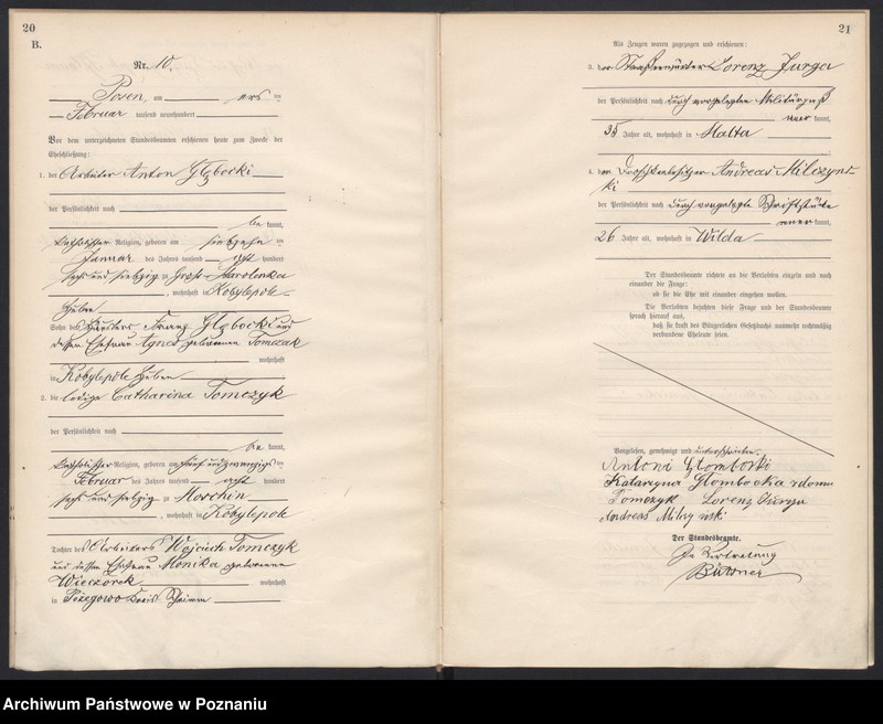 Obraz 12 z jednostki "Księga miejscowa małżeństw"