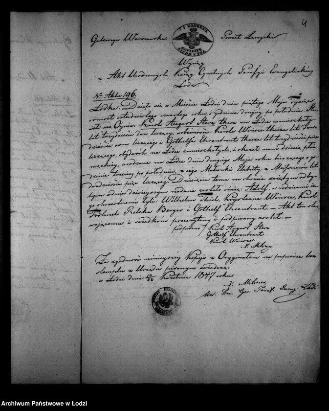 Obraz 9 z jednostki "Akta tyczące się spisu inwentarza pozostałości tudzież ustanowienia opieki nad nieletnimi po Karolu Augusie Stetz"