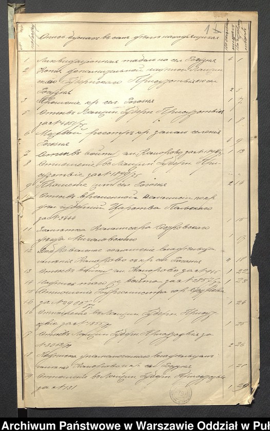 image.from.unit.number "O urządzaniu chłopów byłej rządowej wsi Roguźna, gm. Komorowo wchodzącej w skład prywatnej własności tejże nazwy podlegającej ziemianinowi Antoniego Zielińskiego"
