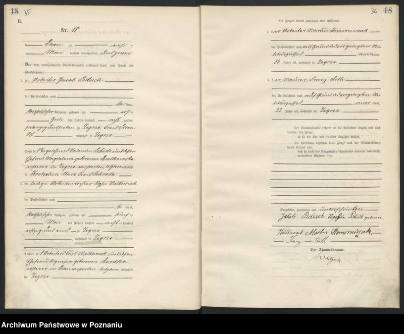 Obraz 20 z jednostki "[Księga małżeństw]"