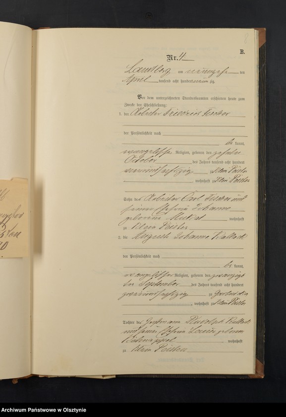 image.from.unit.number "Heiraths-Neben-Register Nr 1 - 19"