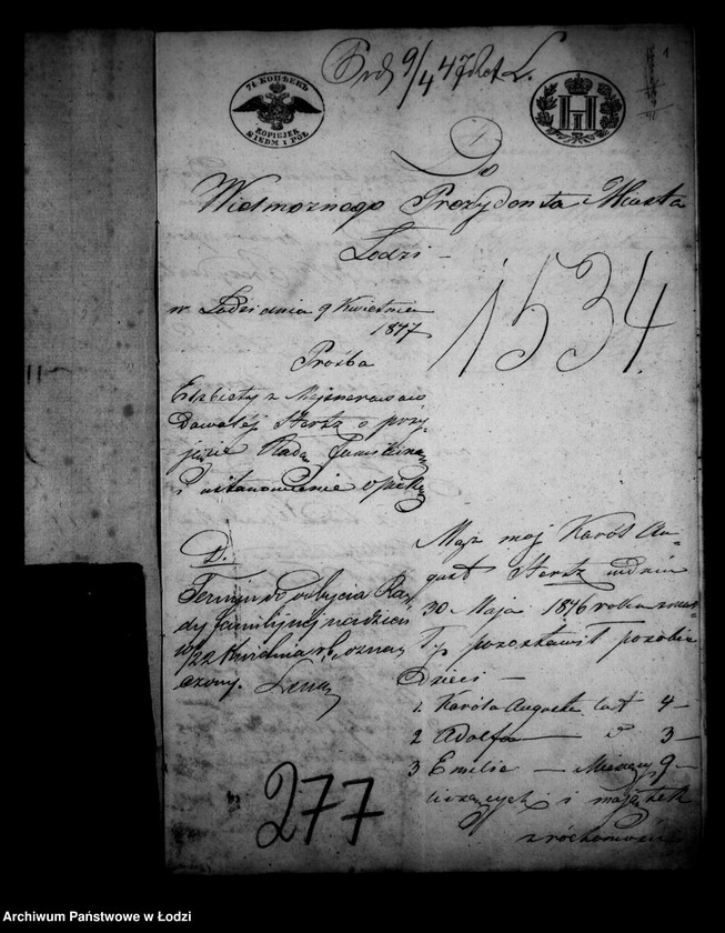 Obraz 5 z jednostki "Akta tyczące się spisu inwentarza pozostałości tudzież ustanowienia opieki nad nieletnimi po Karolu Augusie Stetz"