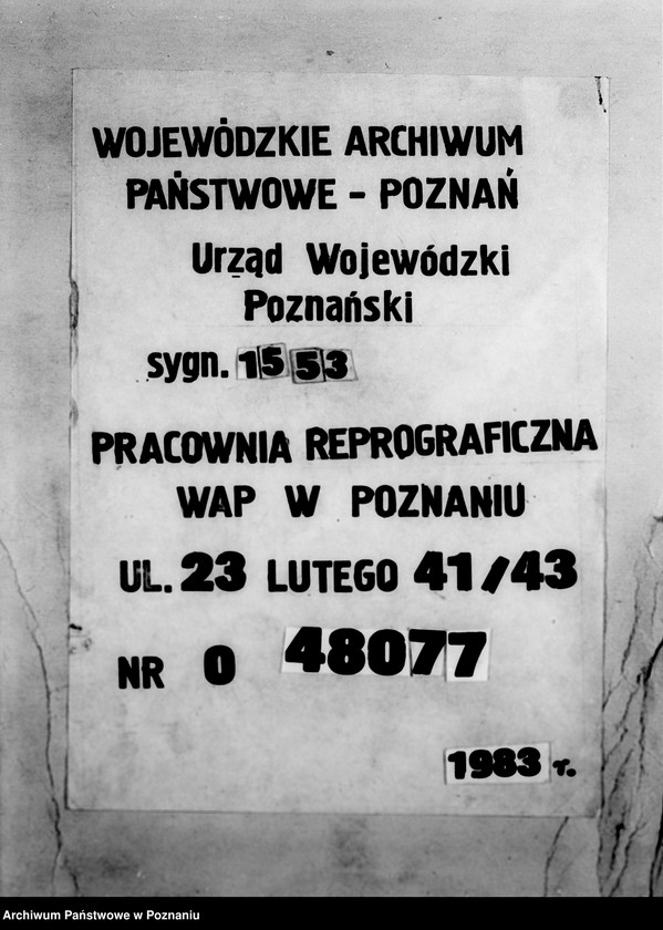 Obraz 1 z jednostki "/Kartoteka zakładów opiekuńczych/"