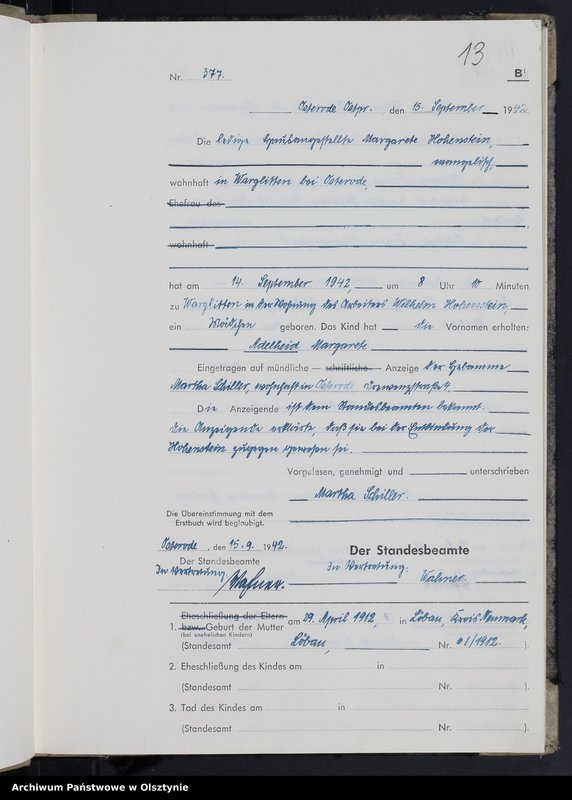 Obraz 15 z jednostki "Geburtenbuch/Zweitbuch/Tom II,Nr 366 - 517"