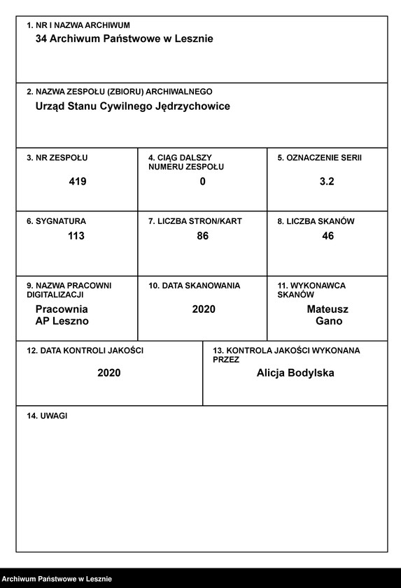 Obraz 1 z jednostki "[Księga zgonów]"