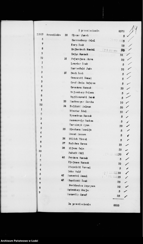 Obraz 18 z jednostki "Rejestr poborczy"