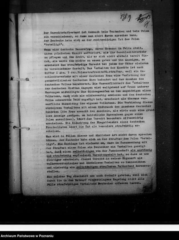 Obraz 18 z jednostki "Verordnung über die Strafbarkeit der Beteiligung an strafbaren Handlungen von Polen und Juden"