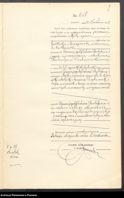 Obraz 11 z jednostki "Księga miejscowa zgonów tom II [Rejestr główny zgonów]"