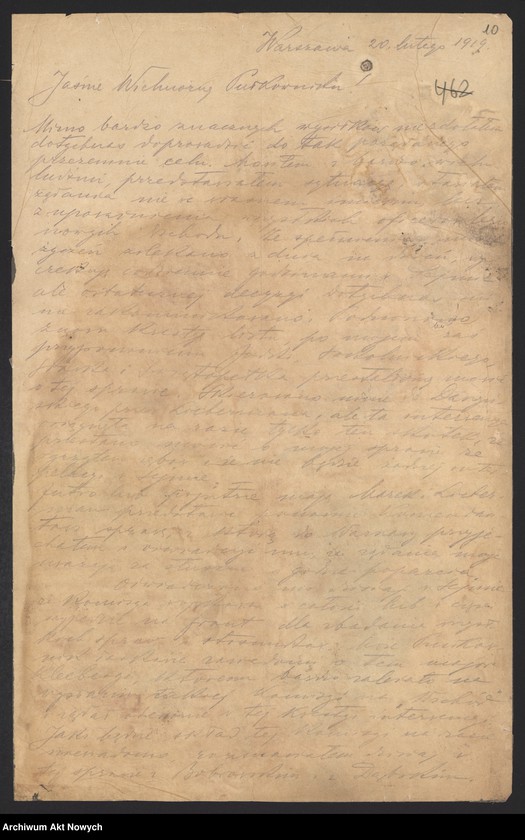 image.from.unit.number "Działalność wojskowa Władysława Sikorskiego na froncie południowo-wschodnim i wschodnim. Sprawozdanie dowództwa III Armii. Raport, projekt odezwy, wiersz, korespondencja."