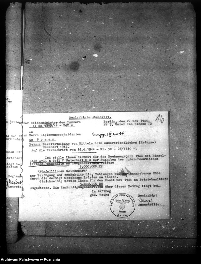 Obraz 20 z jednostki "Haushaltsmittel"