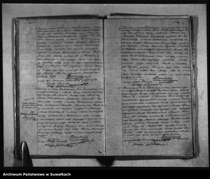 image.from.unit.number "Duplikat Akt Urodzonych, Zaślubionych i Zmarłych Urzędnika Stanu Cywilnego Wyznania Mojżeszowego Okręgu Bakałarzewskiego za rok 1853"