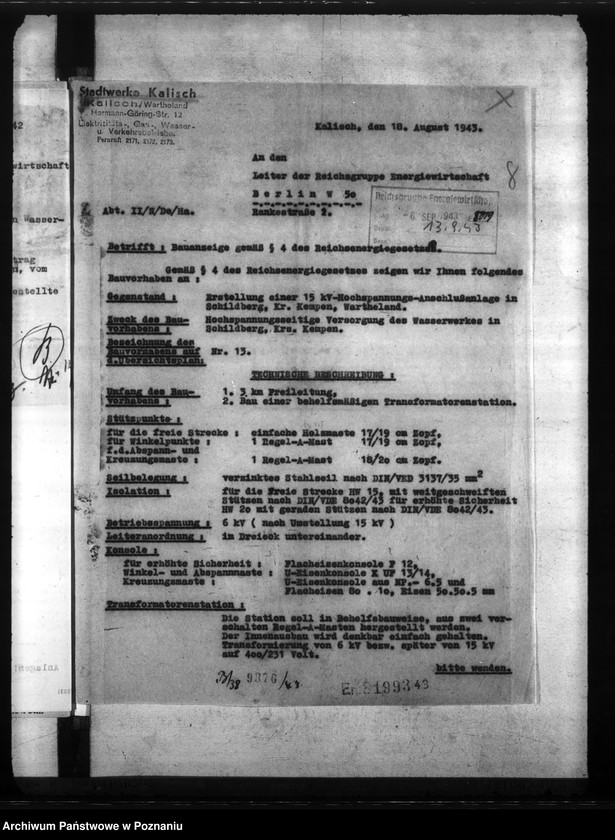 Obraz 12 z jednostki "Wasserwerk der Stadt Schildberg - Ostrzeszów, Kr. Kempen - Kępno"