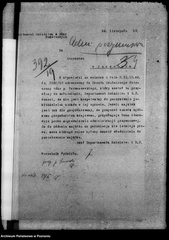 Obraz 8 z jednostki "Administracja majątków - generalia"