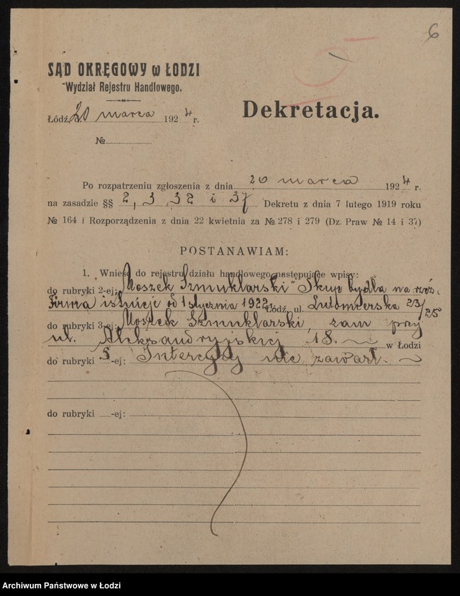 Obraz 8 z jednostki "Moszek Szmuklerski- handel bydłem i sprzedaż mięsa"