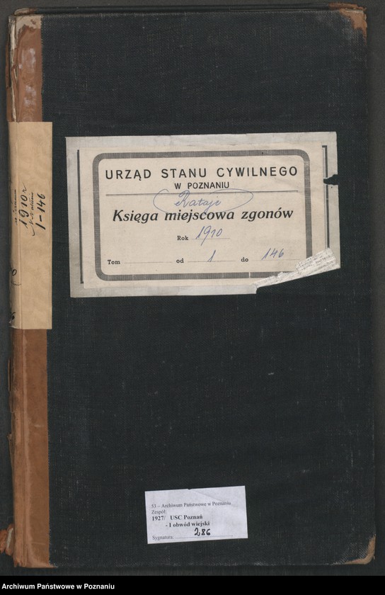 Obraz 2 z jednostki "Księga miejscowa zgonów [Rejestr główny zgonów]"